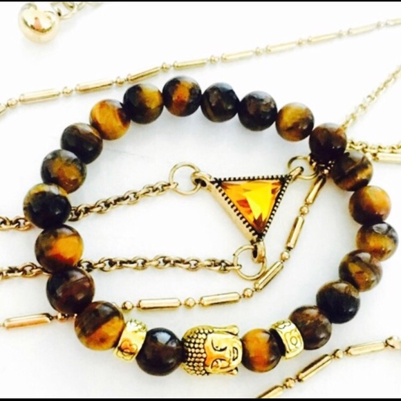 🤎 Tiger’s Eye Mala Bead Bracelet with Buddha Bead - Picture 7 of 8
